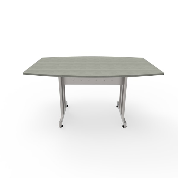 Boat Multipurpose Conference Table, 40" W, 60" L, 30" H, Wood Top, Ash
